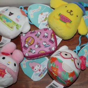Sanrio Plush Toy Collection - Yellow, Pink, White